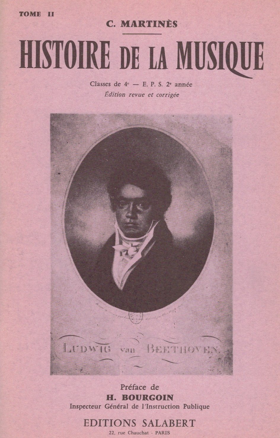 C. MARTINES : HISTOIRE DE LA MUSIQUE VOL.2 EDUCATION MUSICALE  - EDUCATION MUSICALE -  RECUEIL