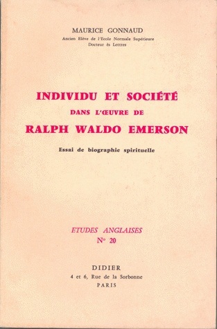 Individu et société dans l'oeuvre de Ralph Waldo Emerson