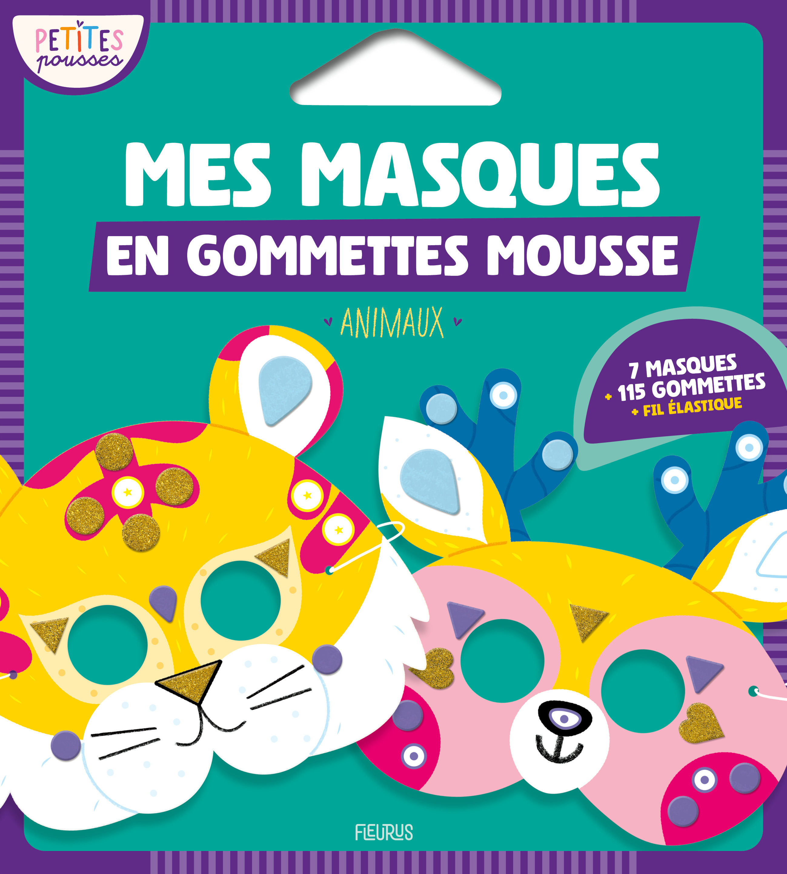 Mes masques en gommettes mousse