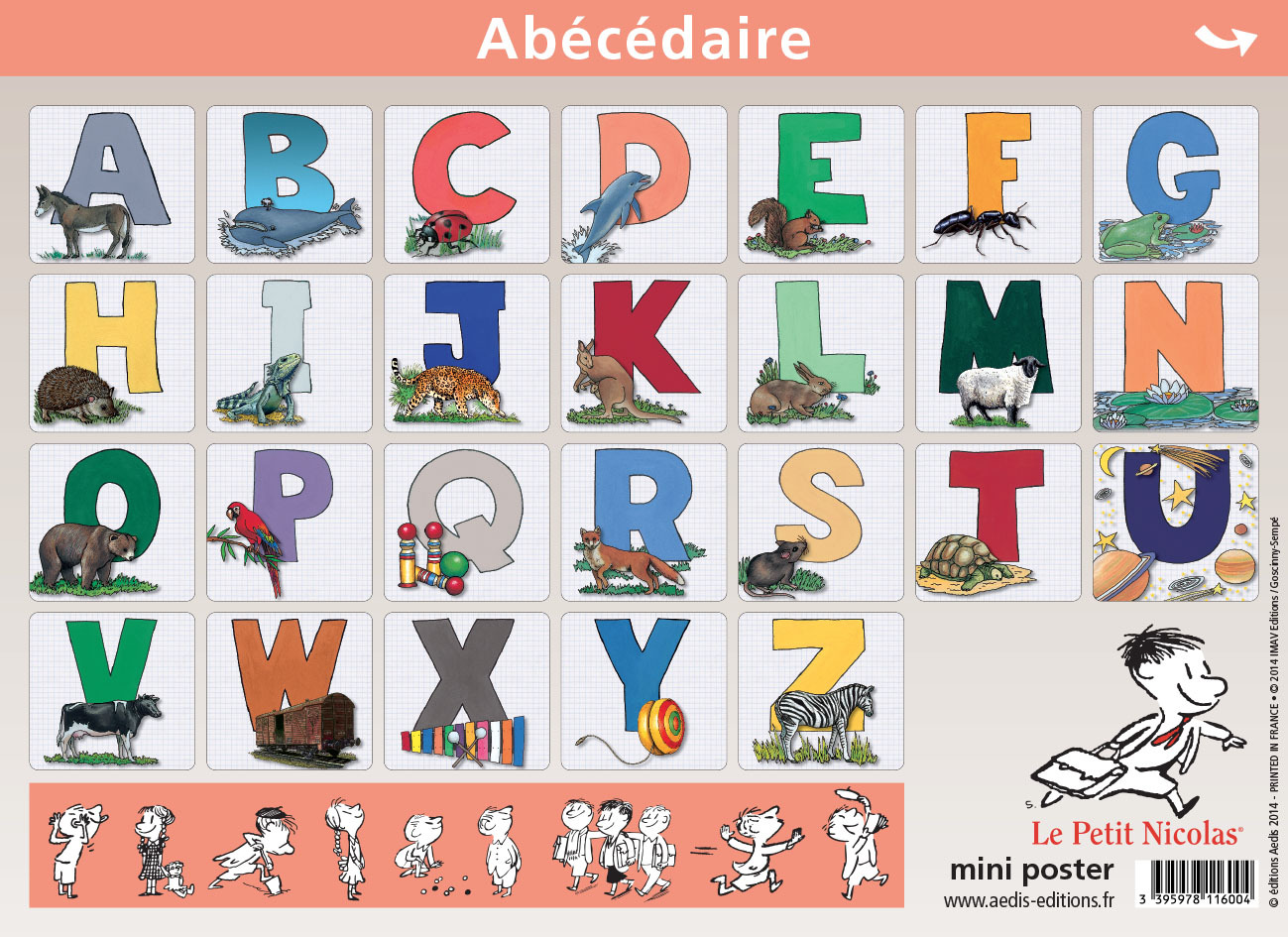 05.ABÉCÉDAIRE/LIRE ET ECRIRE - MINI POSTER LE PETIT NICOLAS
