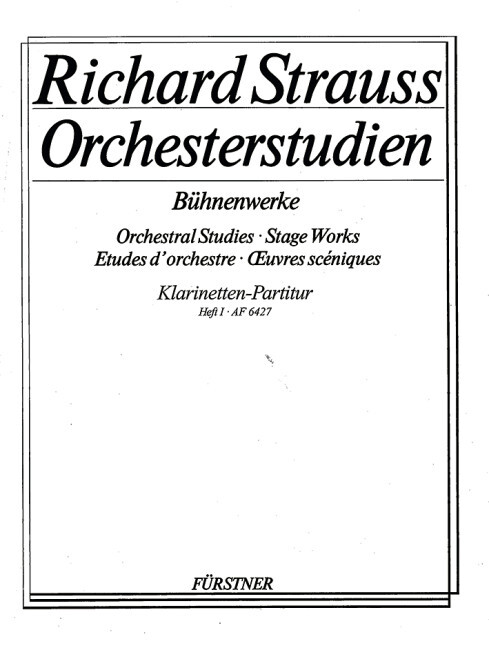 Orchestral Studies Stage Works: Clarinet