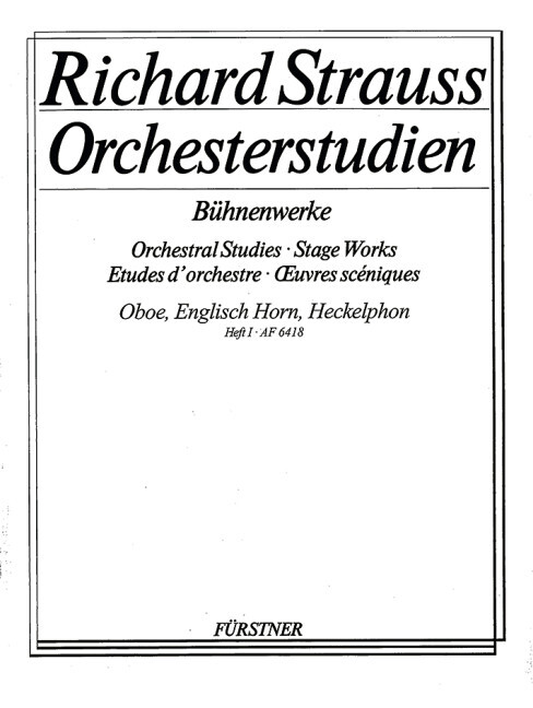 Orchestral Studies Stage Works: Oboe