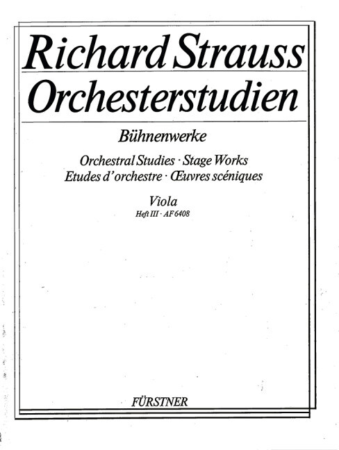 Orchestral Studies Stage Works: Viola