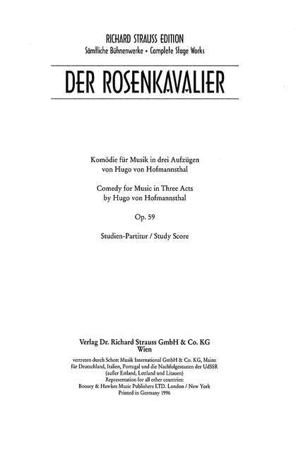 Der Rosenkavalier (The Knight of the Rose)