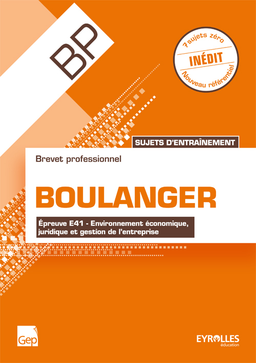 Sujets d'entraînement BP Boulanger (pochette)