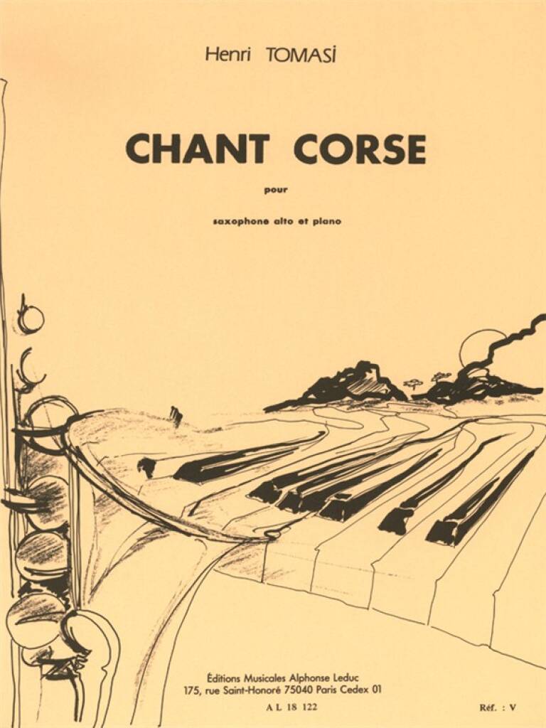 HENRI TOMASI : CHANT CORSE POUR SAXOPHONE ALTO ET PIANO