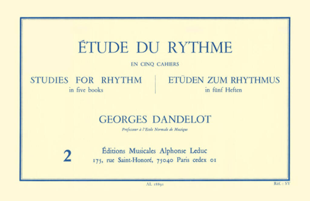 GEORGES DANDELOT : ETUDE DU RYTHME - VOL.2 - MESURES COMPOSEES