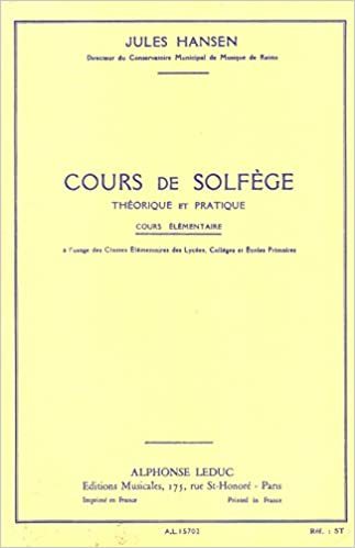JULES HANSEN : COURS DE SOLFEGE THEORIQUE ET PRATIQUE - COURS ELEMENTAIRE