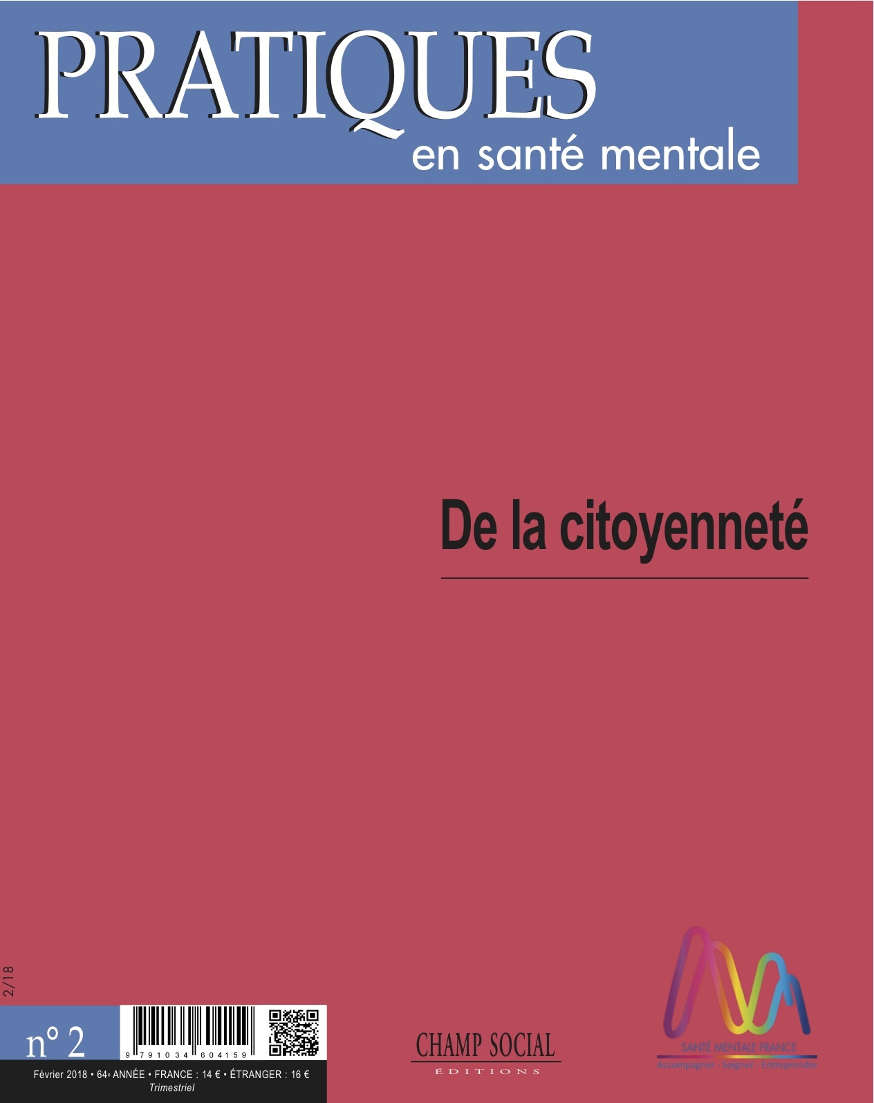 Pratiques en santé mentale n°2 -  2018 : De la citoyenneté