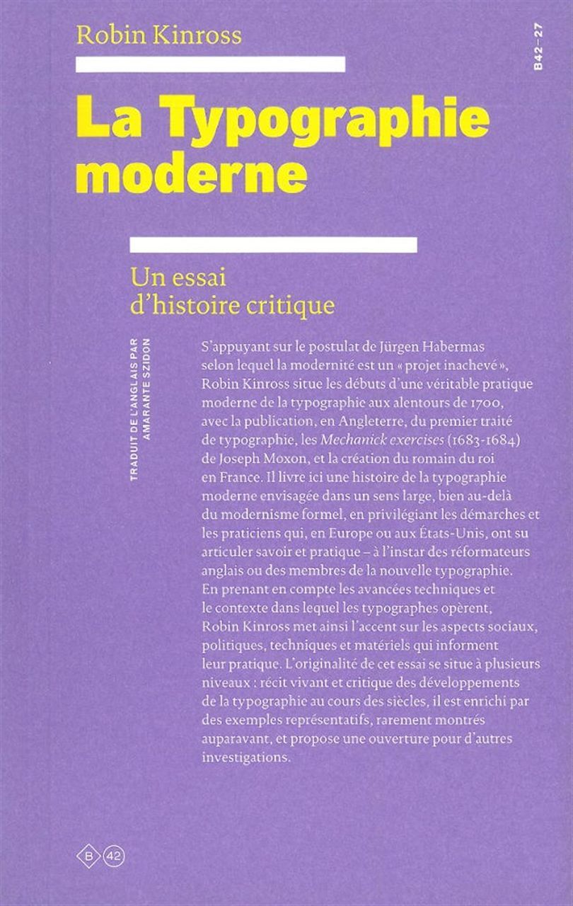 La Typographie moderne