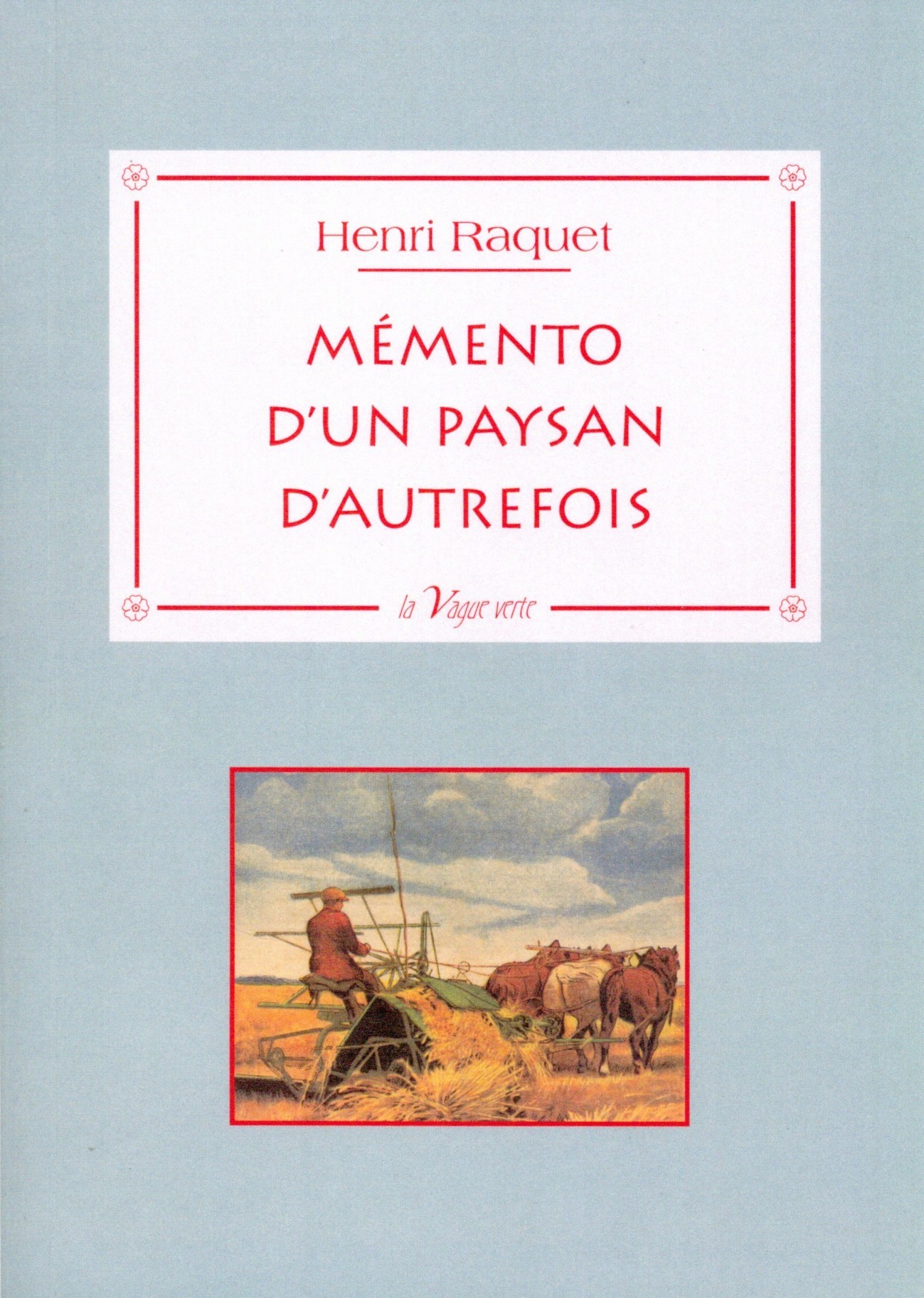 MÉMENTO D'UN PAYSAN D'AUTREFOIS