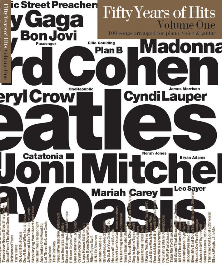 FIFTY YEARS OF HITS: VOLUME ONE PIANO, VOIX, GUITARE