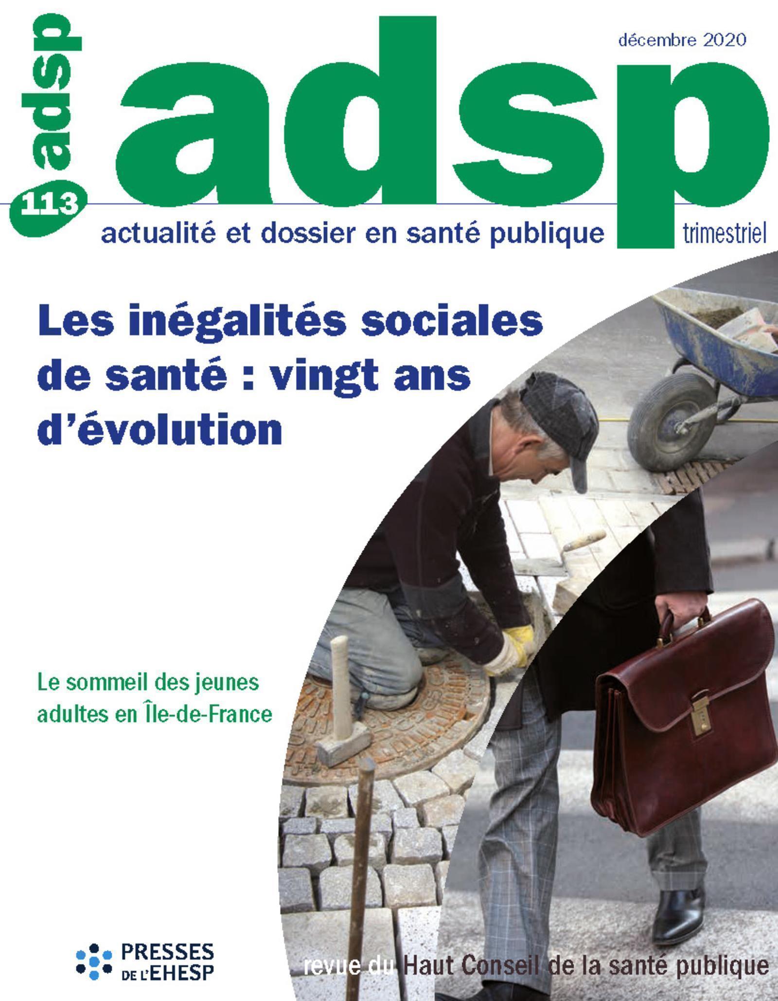 Les inégalités sociales de santé : vingt ans d'évolution  - n° 113