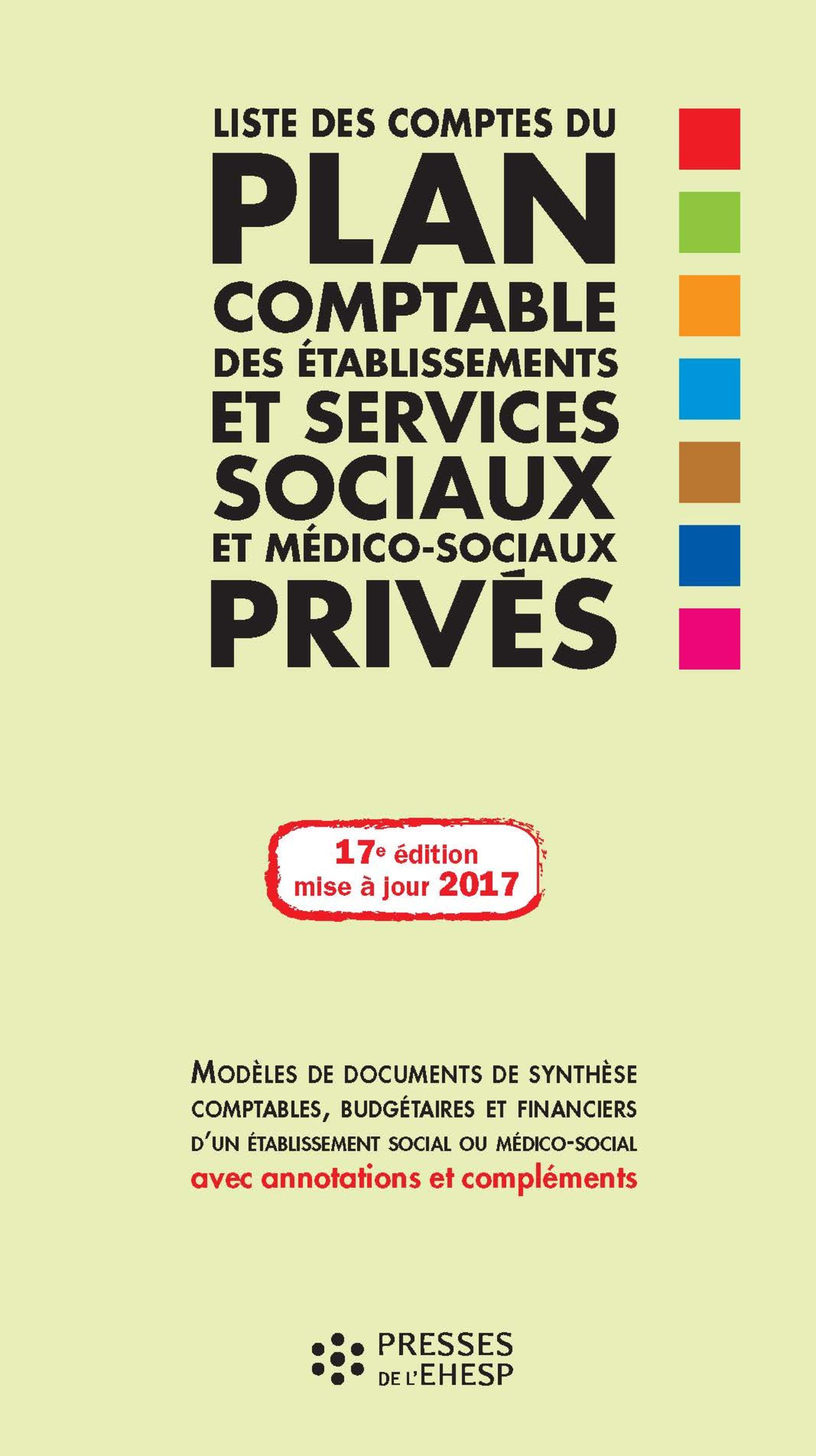 LISTE DES COMPTES DU PLAN COMPTABLE DES ETABLISSEMENTS ET SERVICES SOCIAUX ET ME