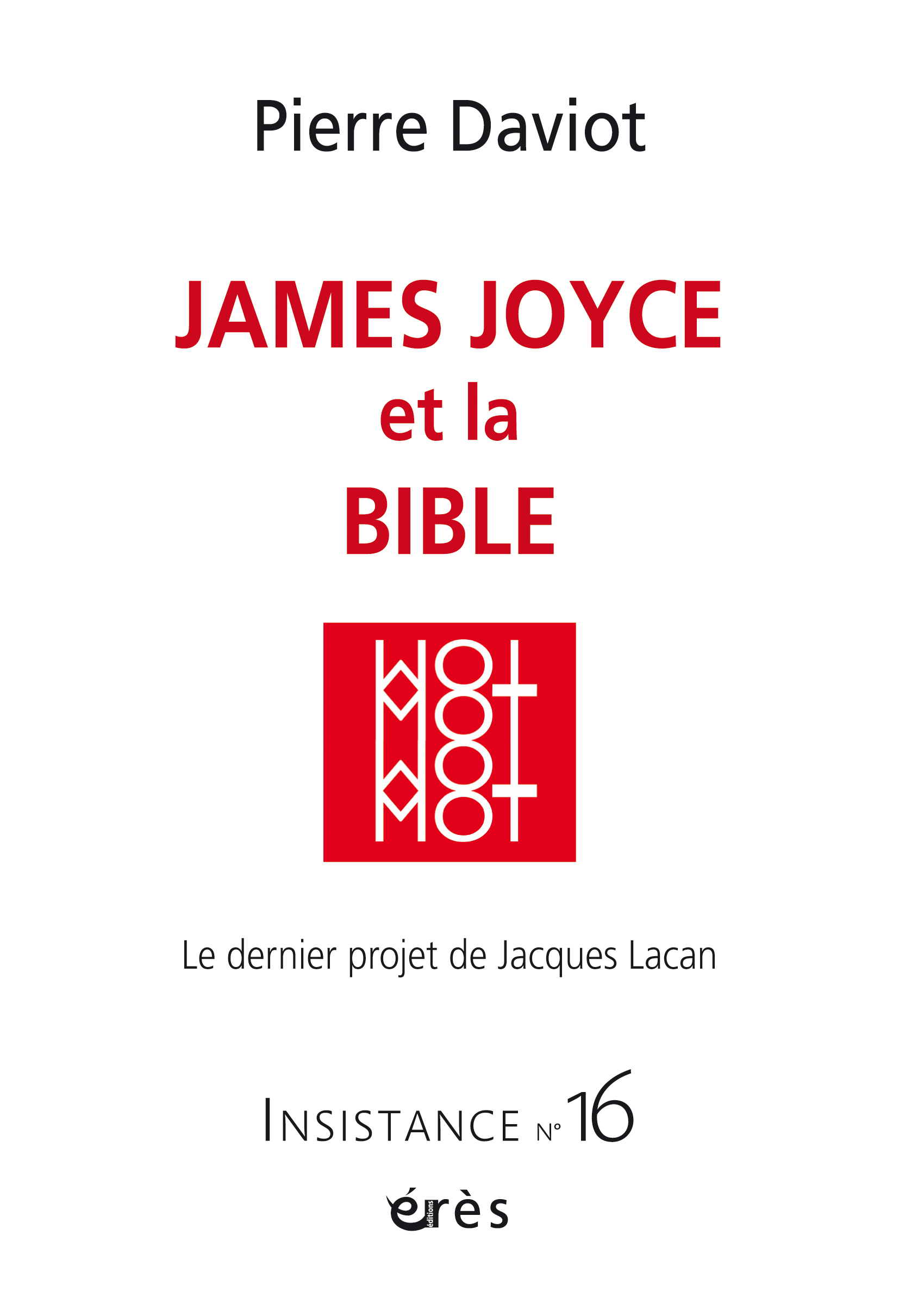 Insistance 16 - James Joyce et la Bible