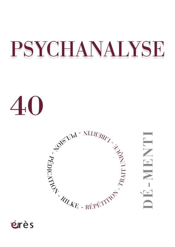 PSYCHANALYSE 40 - DÉMENTI. RILKE