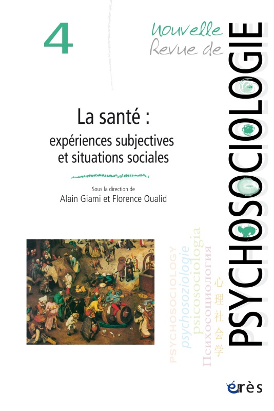 NRP 04 - LA SANTE : EXPERIENCES SUBJECTIVES ET SITUATIONS SOCIALES