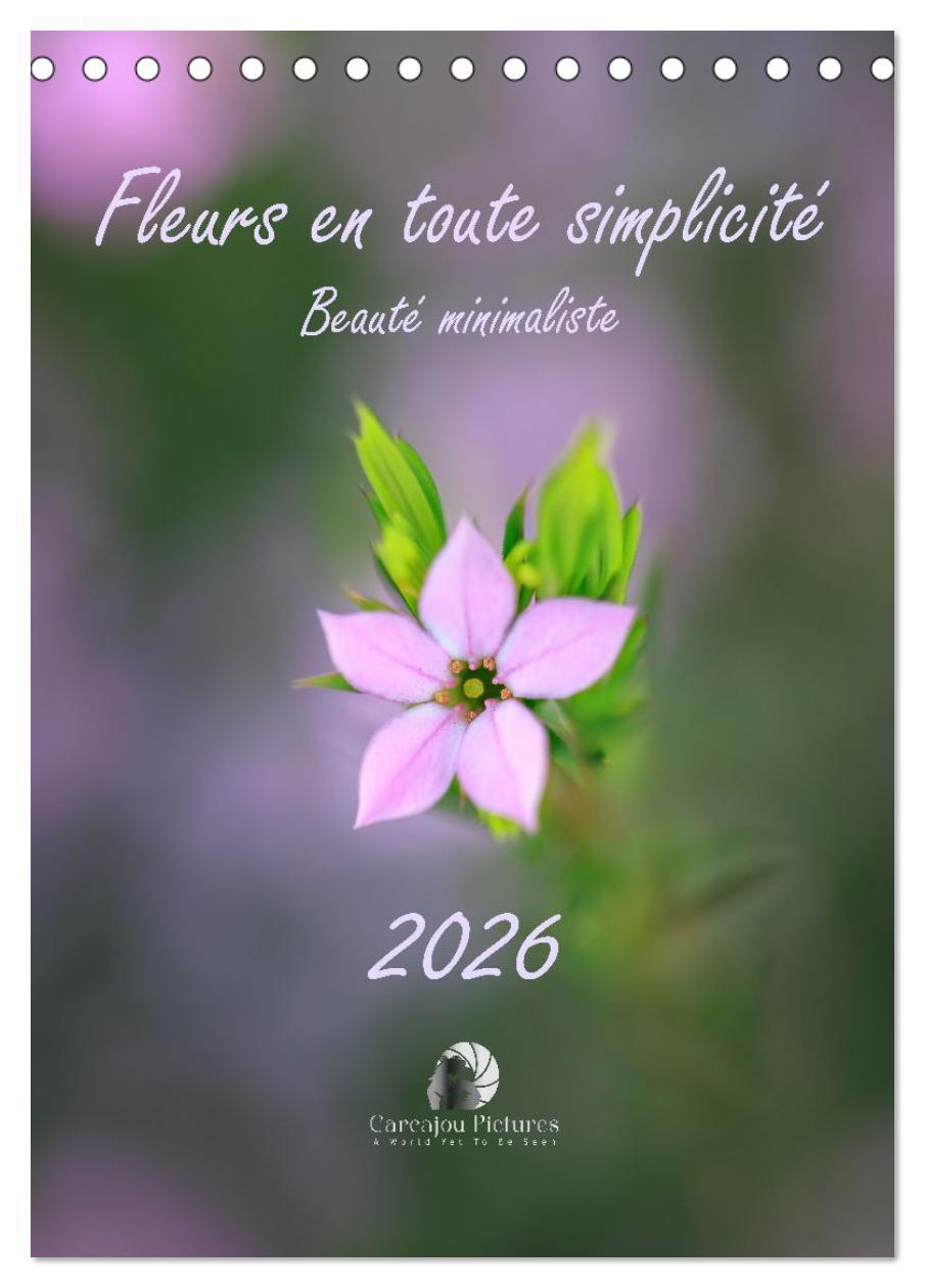 Fleurs en toute simplicité - Beauté minimaliste (Calendrier de bureau 2026 DIN A5 horizontal), CALVENDO calendrier mensuel