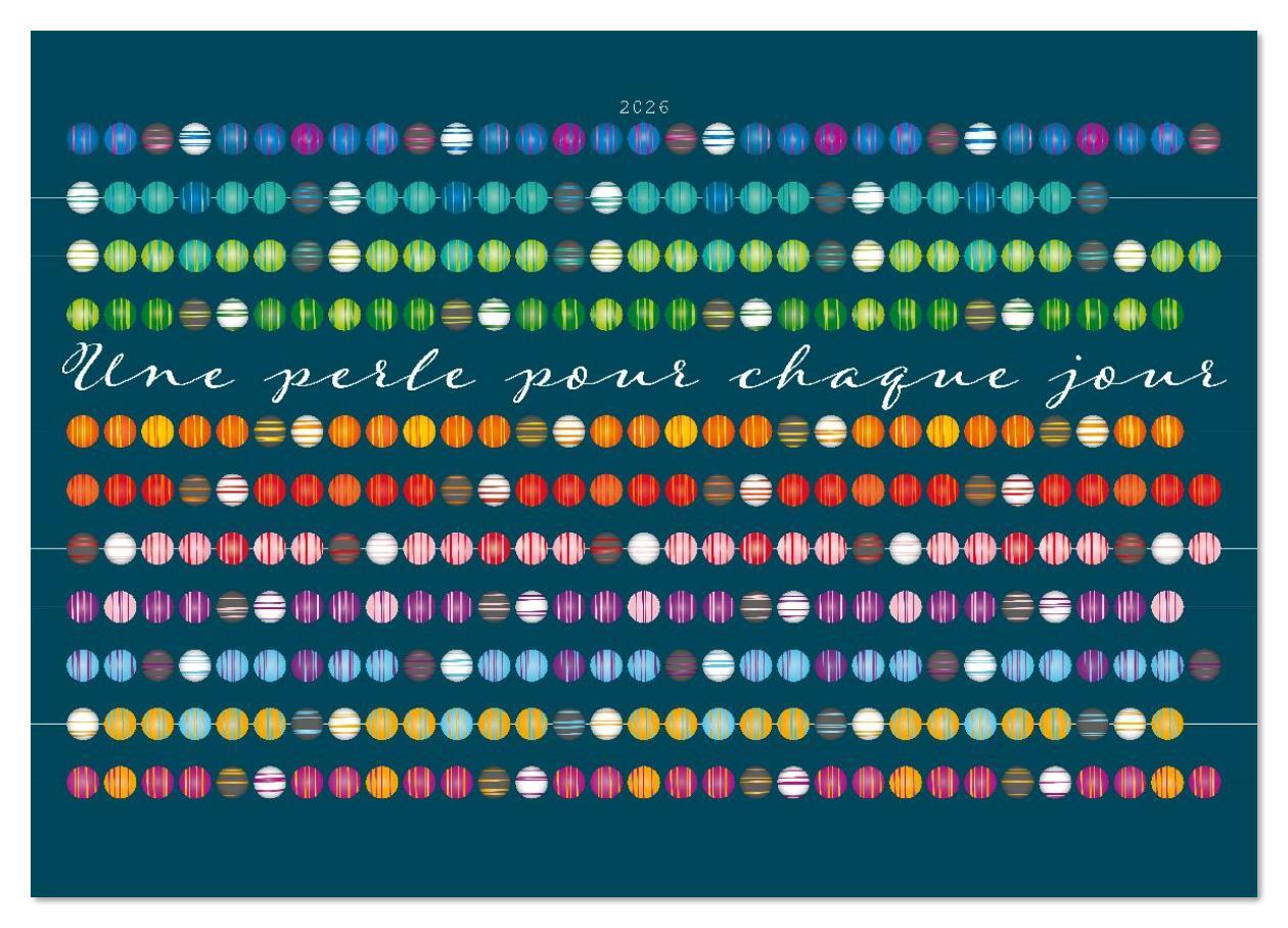Une perle pour chaque jour (Calendrier mural 2026 DIN A2 vertical), CALVENDO calendrier mensuel