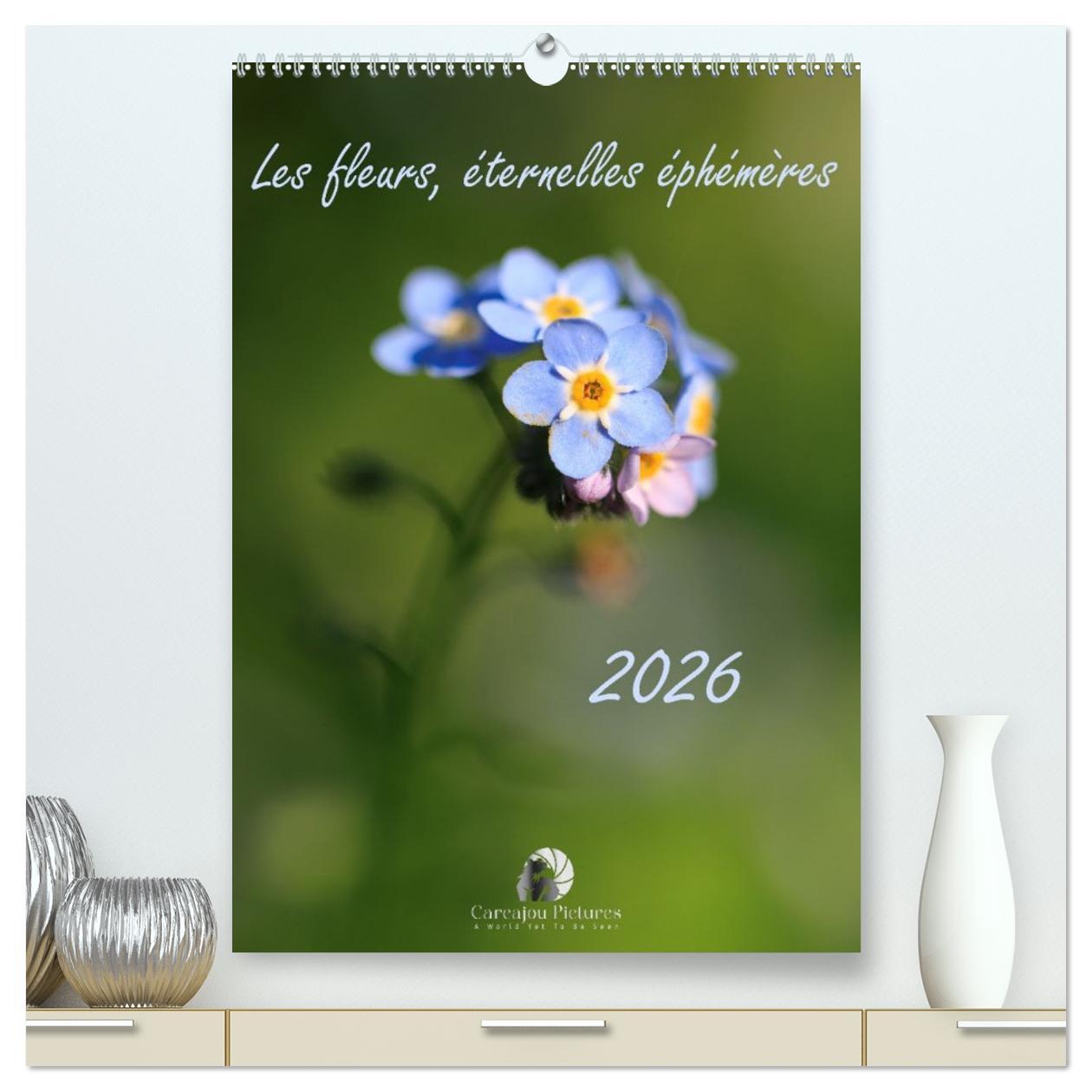 Les fleurs, éternelles éphemères  (Calendrier mural 2026 DIN A2 horizontal) calendrier de bureau