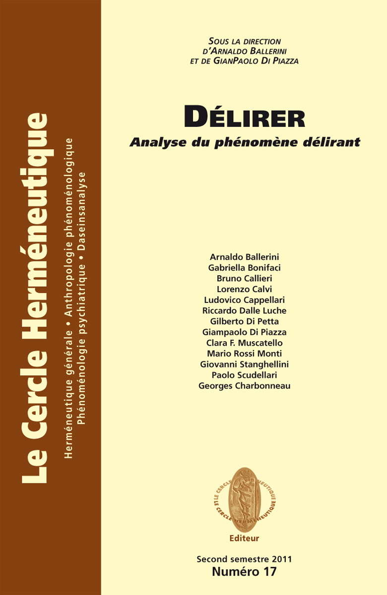 DELIRER ANALYSE DU PHENOMENE DELIRANT