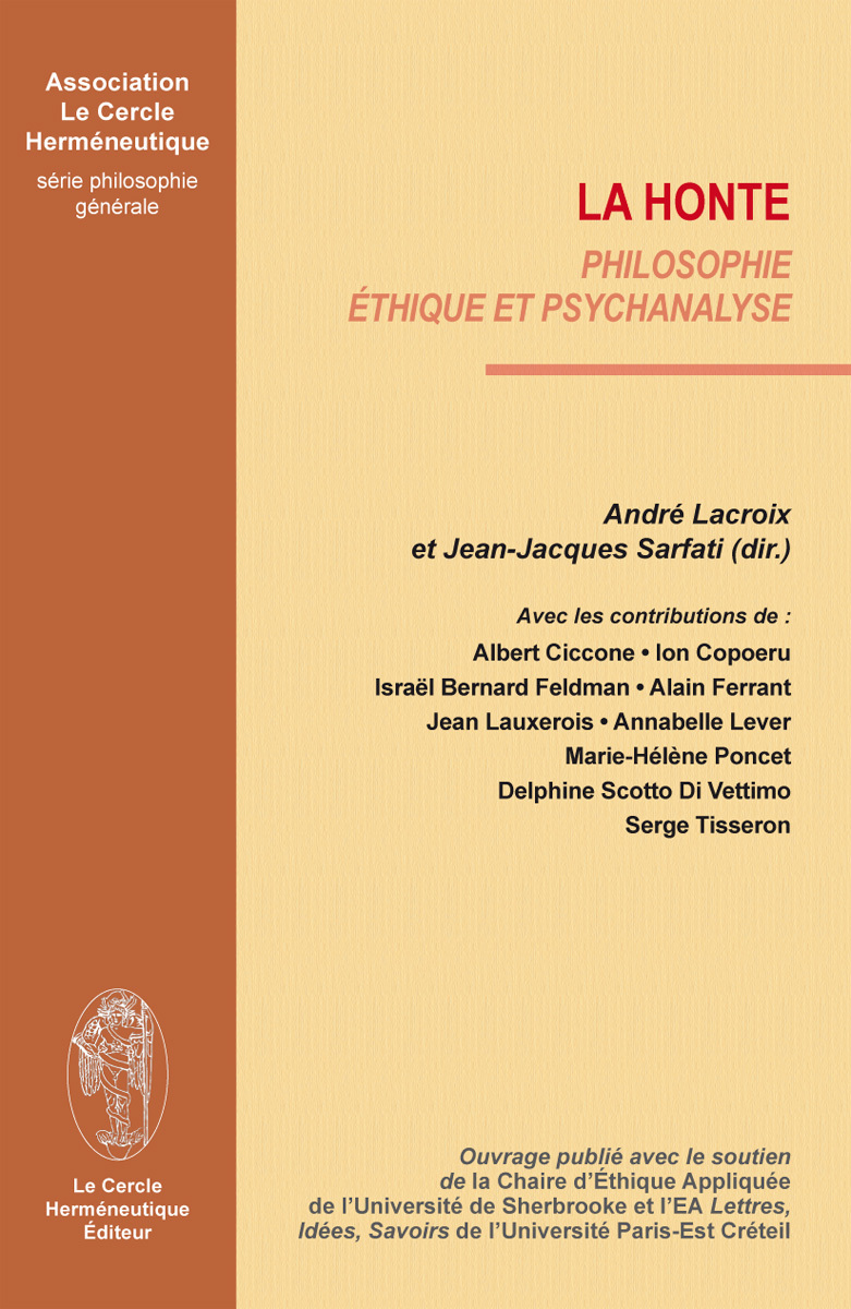 La honte - philosophie éthique et psychanalyse