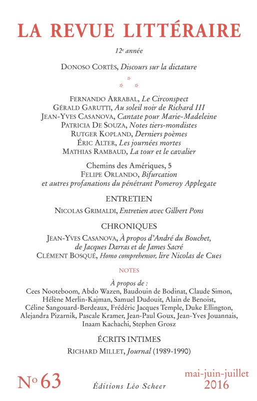 revue litteraire n° 63