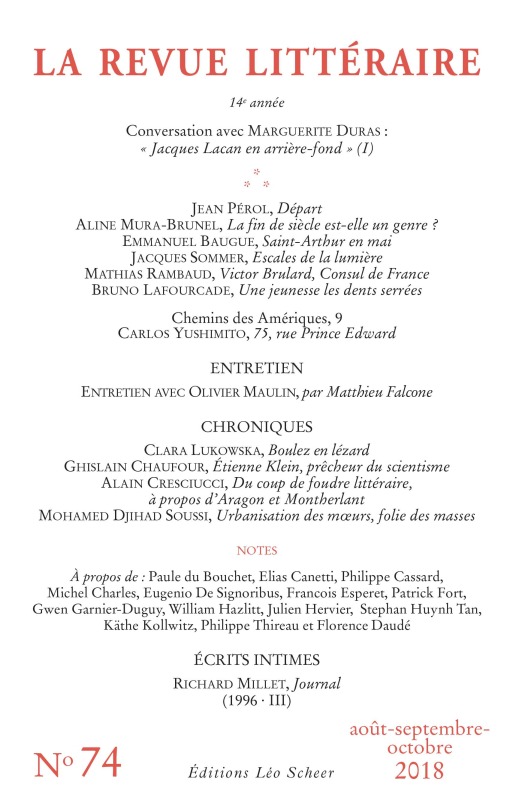 Revue litteraire n°74 (La)