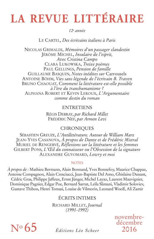 revue litteraire n° 65