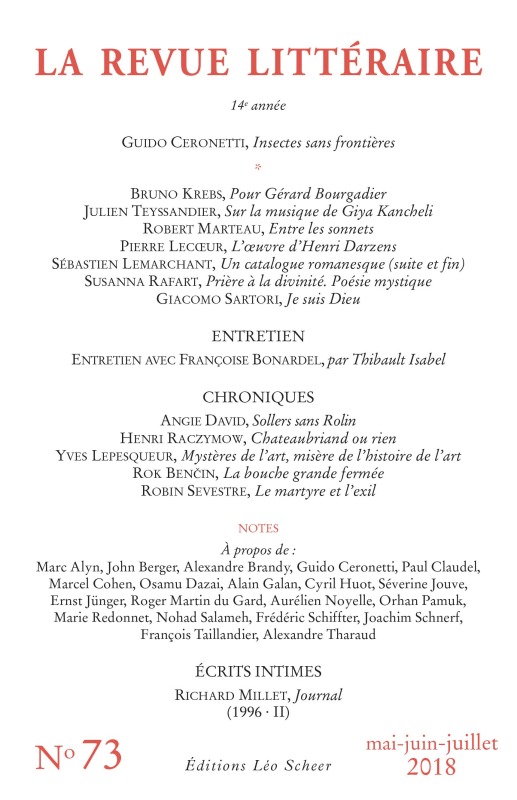 Revue littéraire n°73 (La)