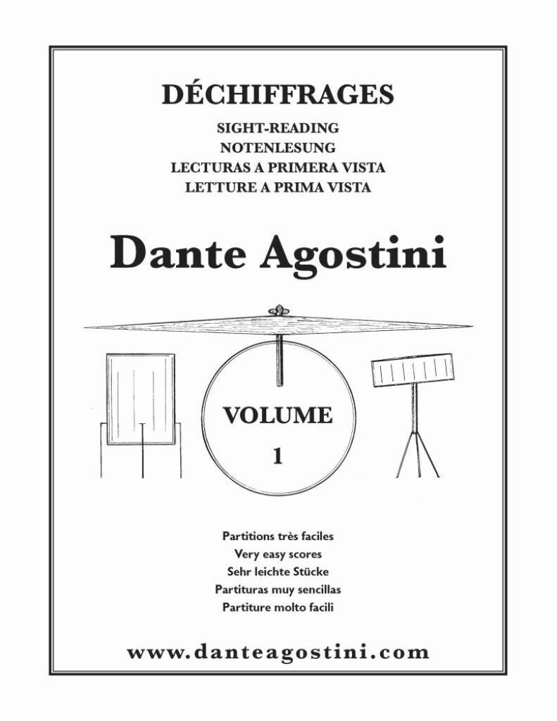DANTE AGOSTINI : PREPARATION AU DECHIFFRAGE - VOLUME 1  - BATTERIE -  RECUEIL