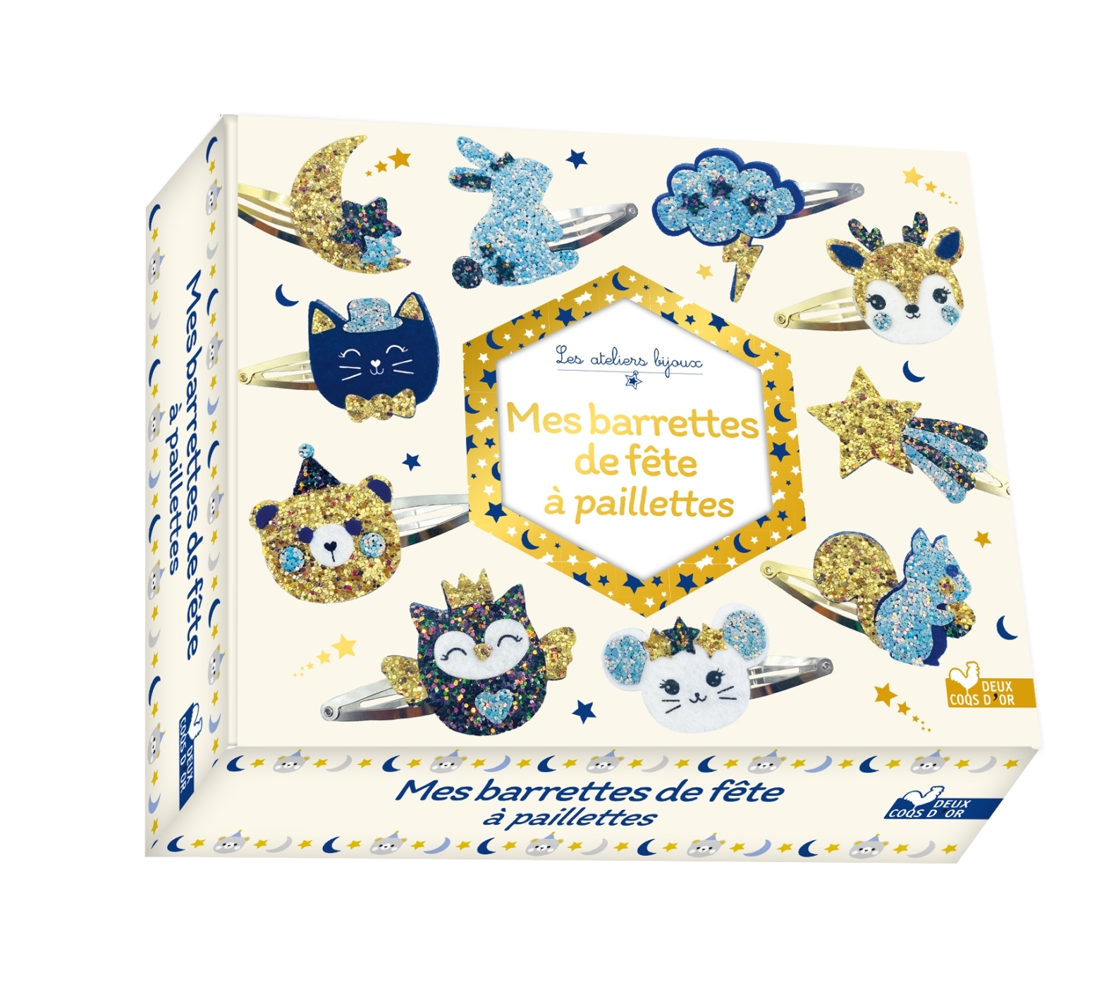 Mes barrettes de fête à paillettes - coffret avec accessoires