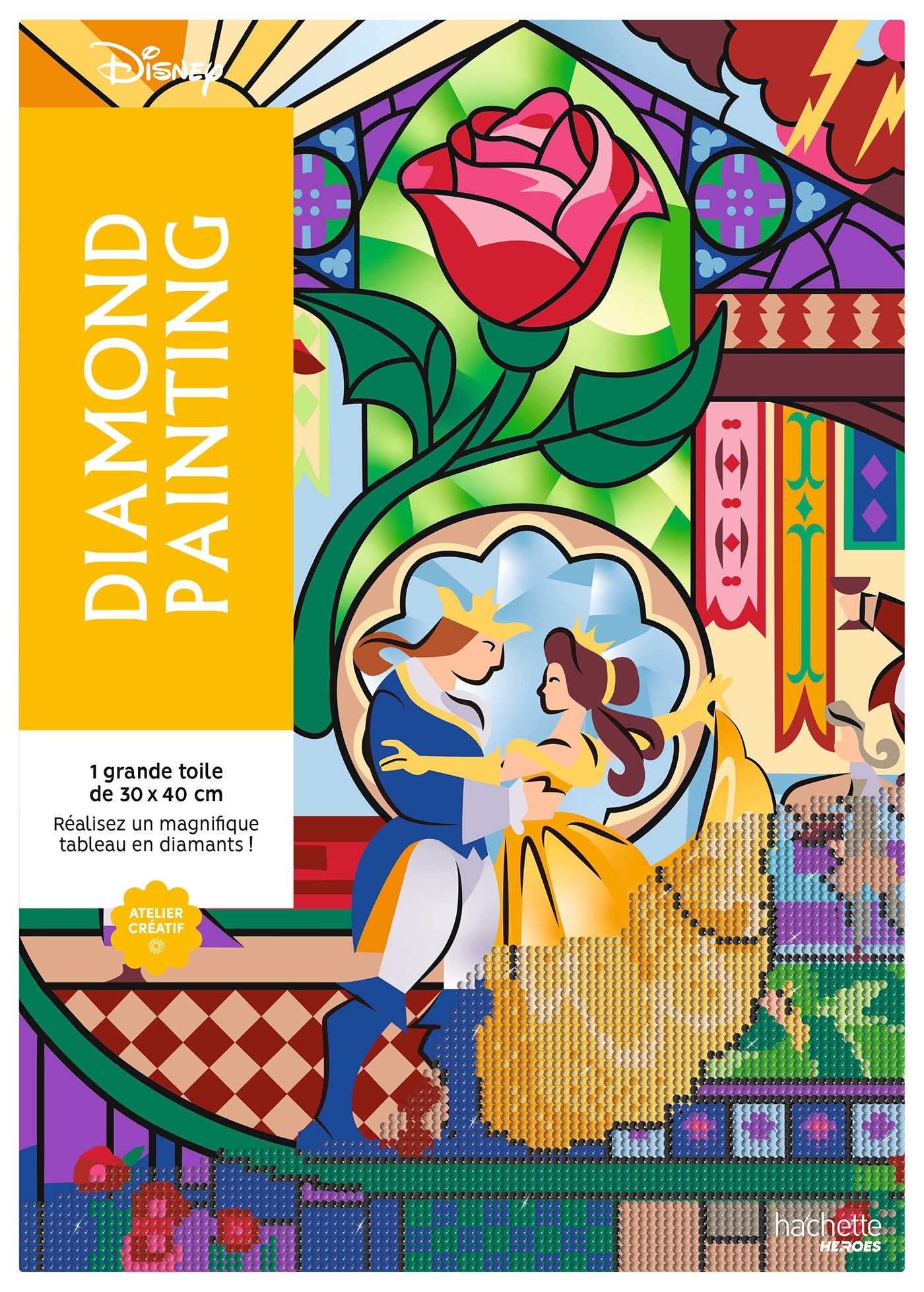 Kit diamond painting Disney officiel - La Belle et la Bête