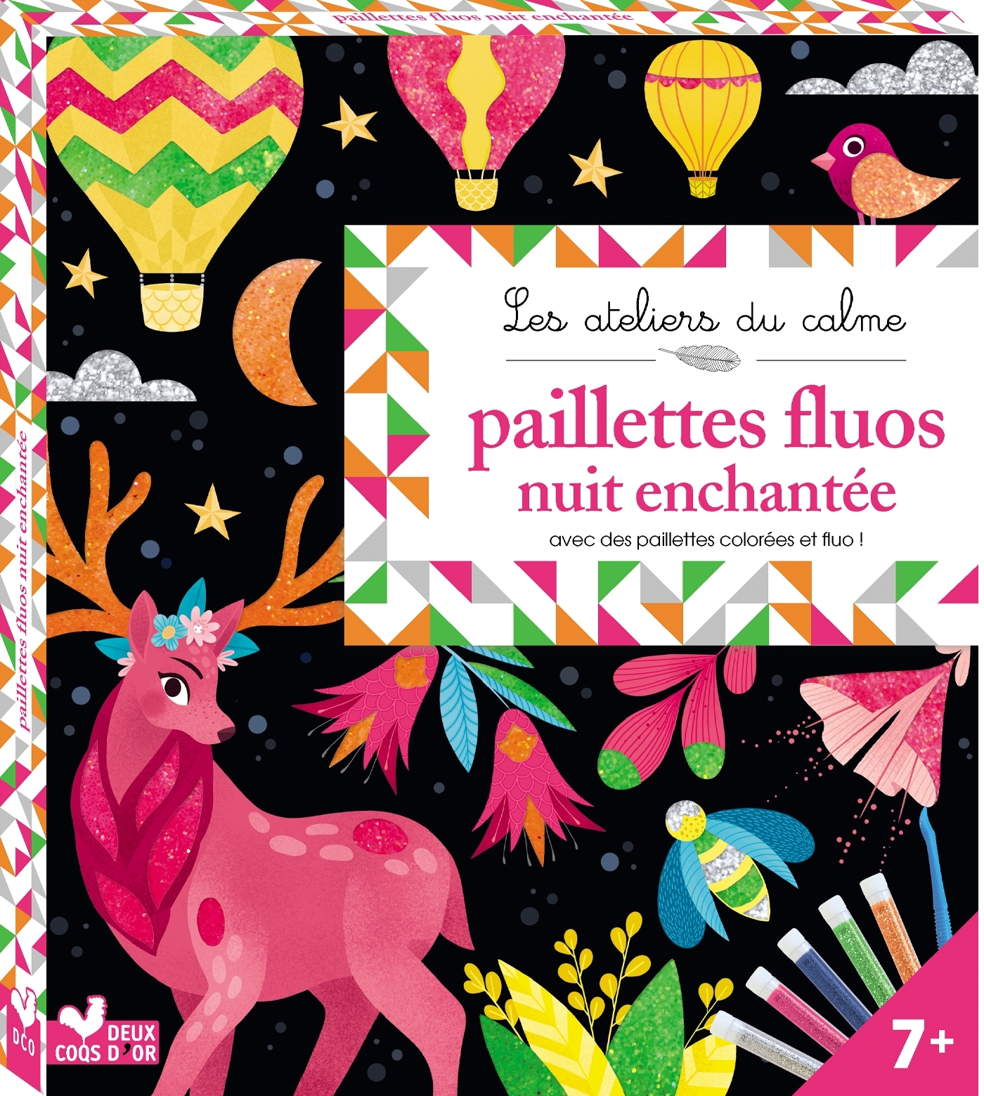 Paillettes fluo Nuit enchantée - boîte avec accessoires