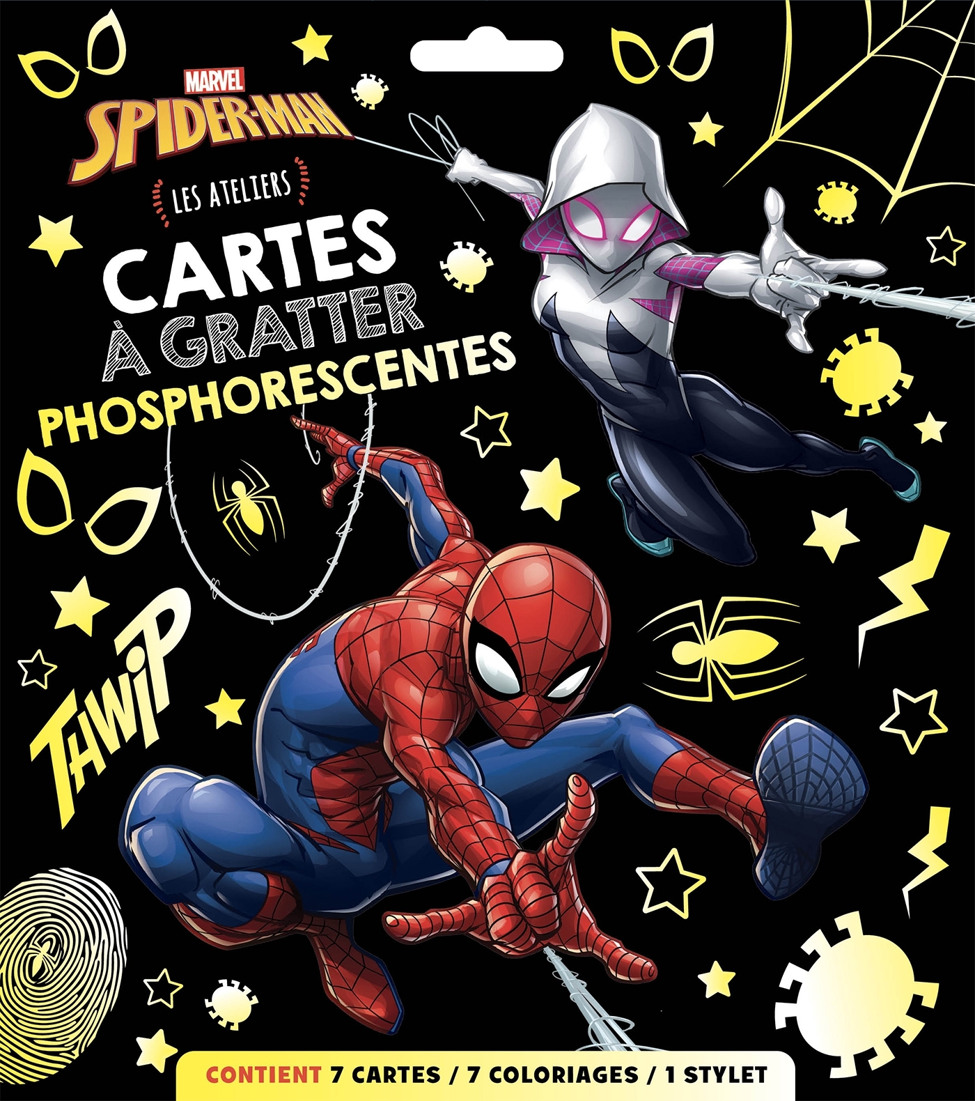 SPIDER-MAN - Les Ateliers Disney - Cartes à gratter phosphorescentes - Marvel