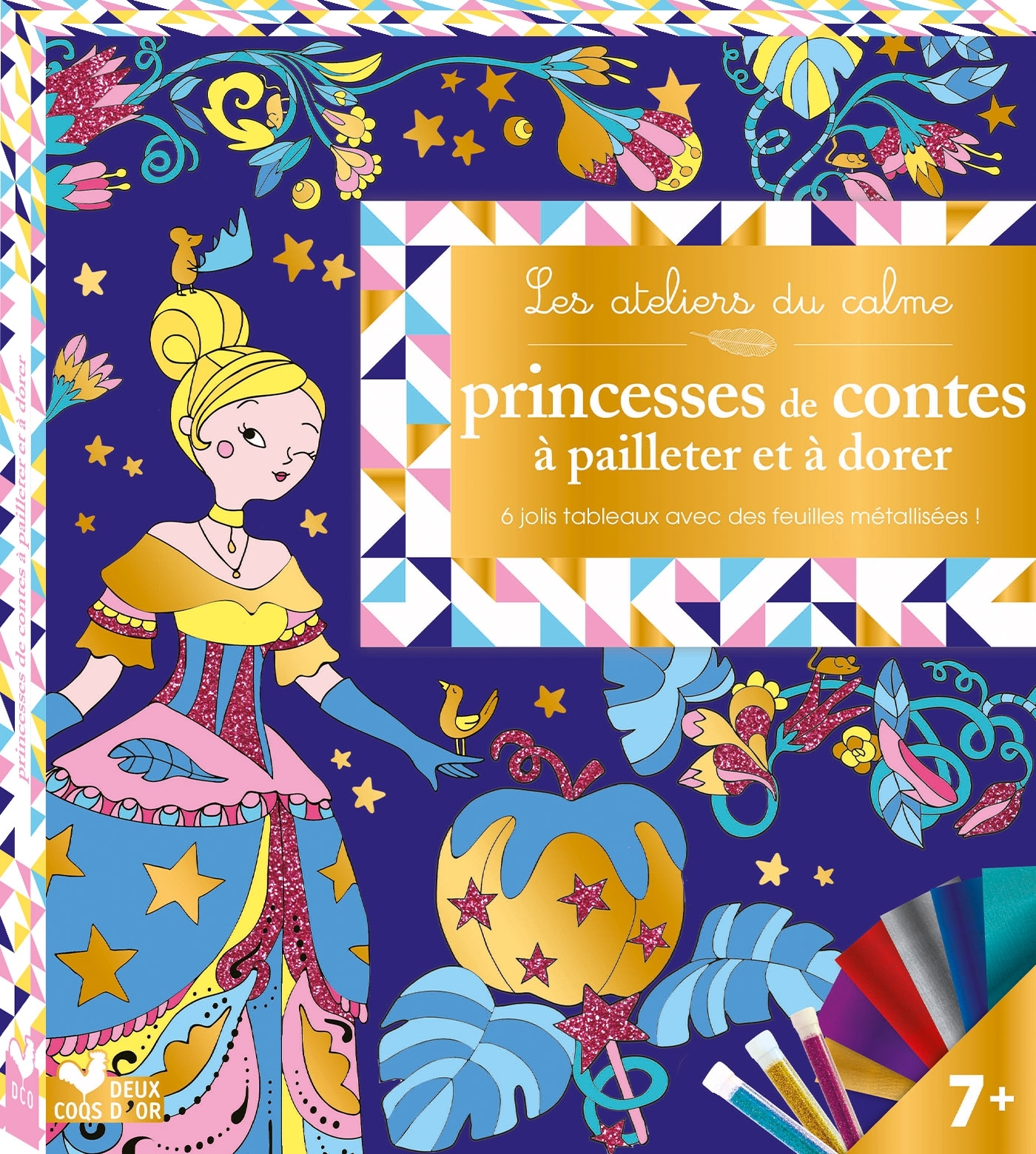 Princesses de contes à pailleter et dorer  - boîte avec accessoires