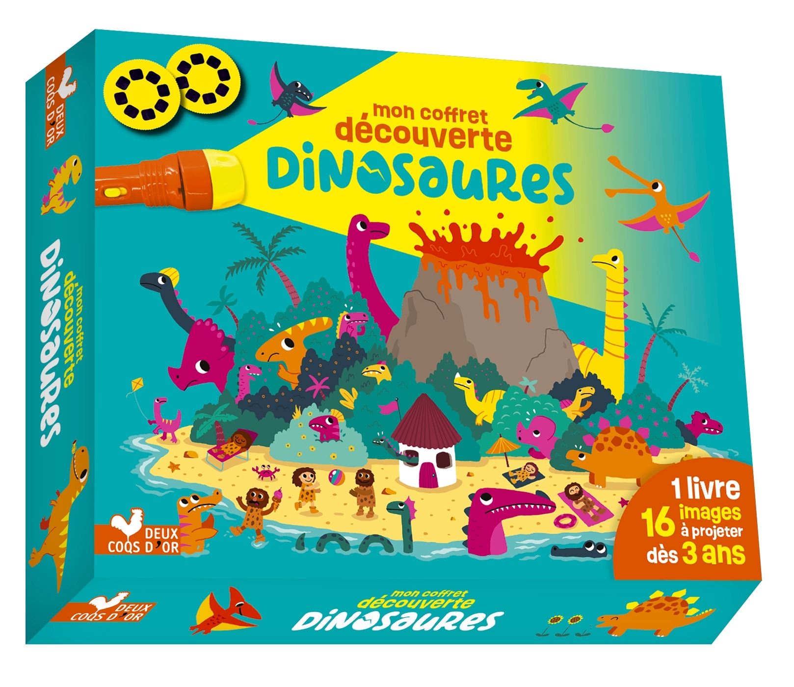 Mon coffret découverte dinosaures - coffret lampe