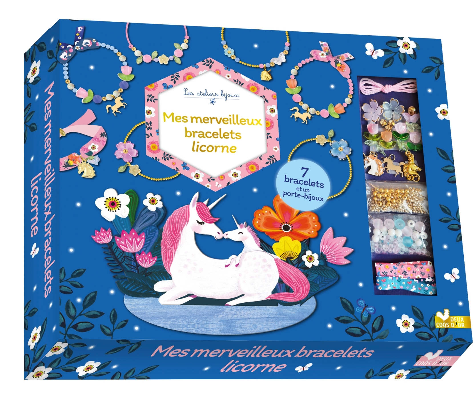 Mes merveilleux bracelets licornes - coffret avec support à bijoux et accessoires