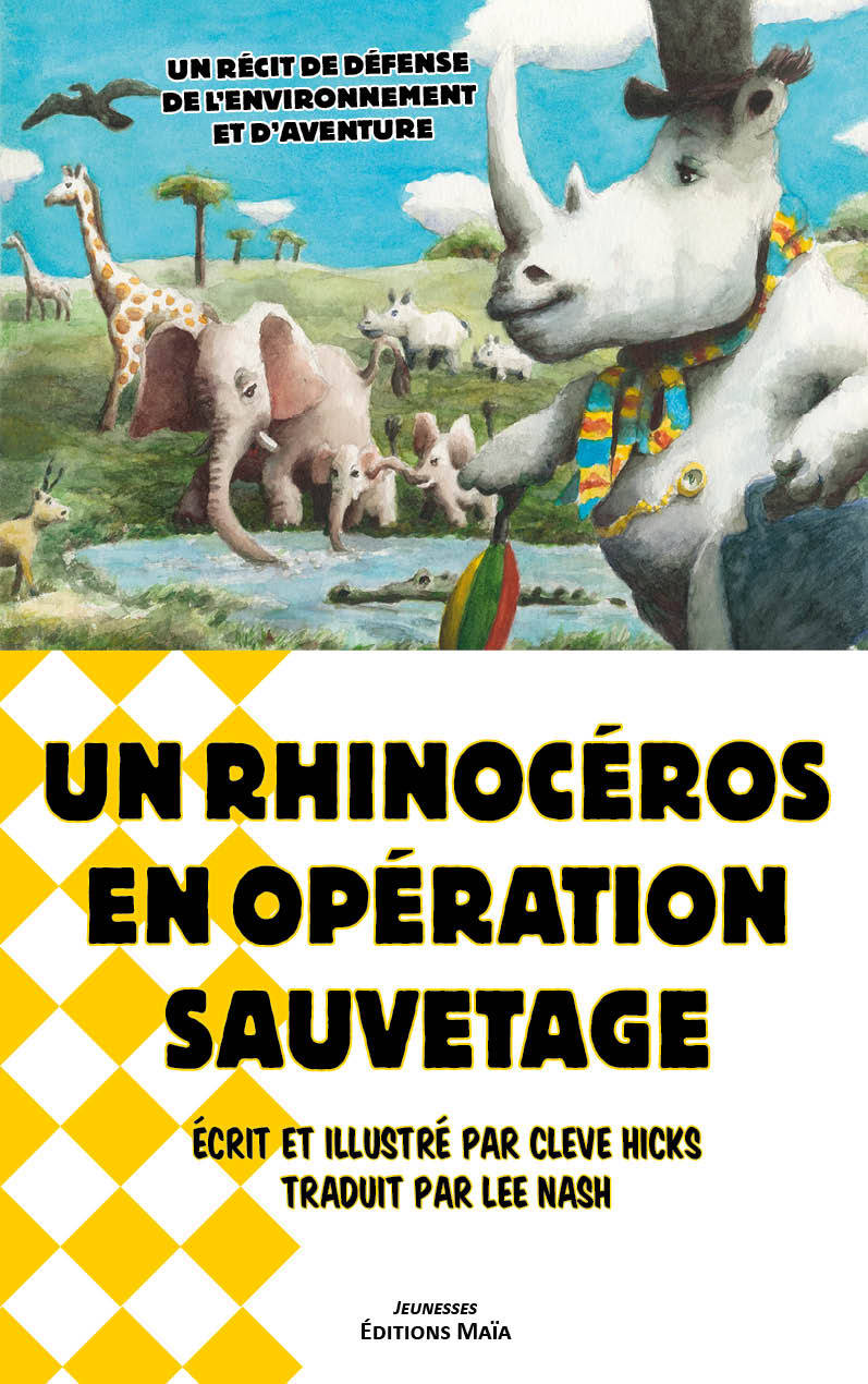 Un rhinocéros en opération sauvetage