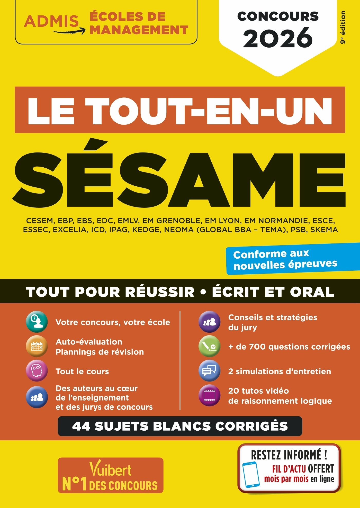 Le tout-en-un SÉSAME - 35 sujets blancs - Écrits et oraux - Tutos offerts