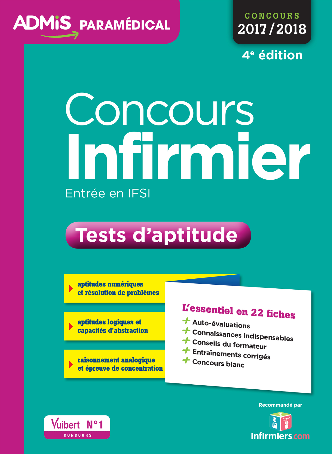 Concours Infirmier - Tests d'aptitude - L'essentiel en 22 fiches