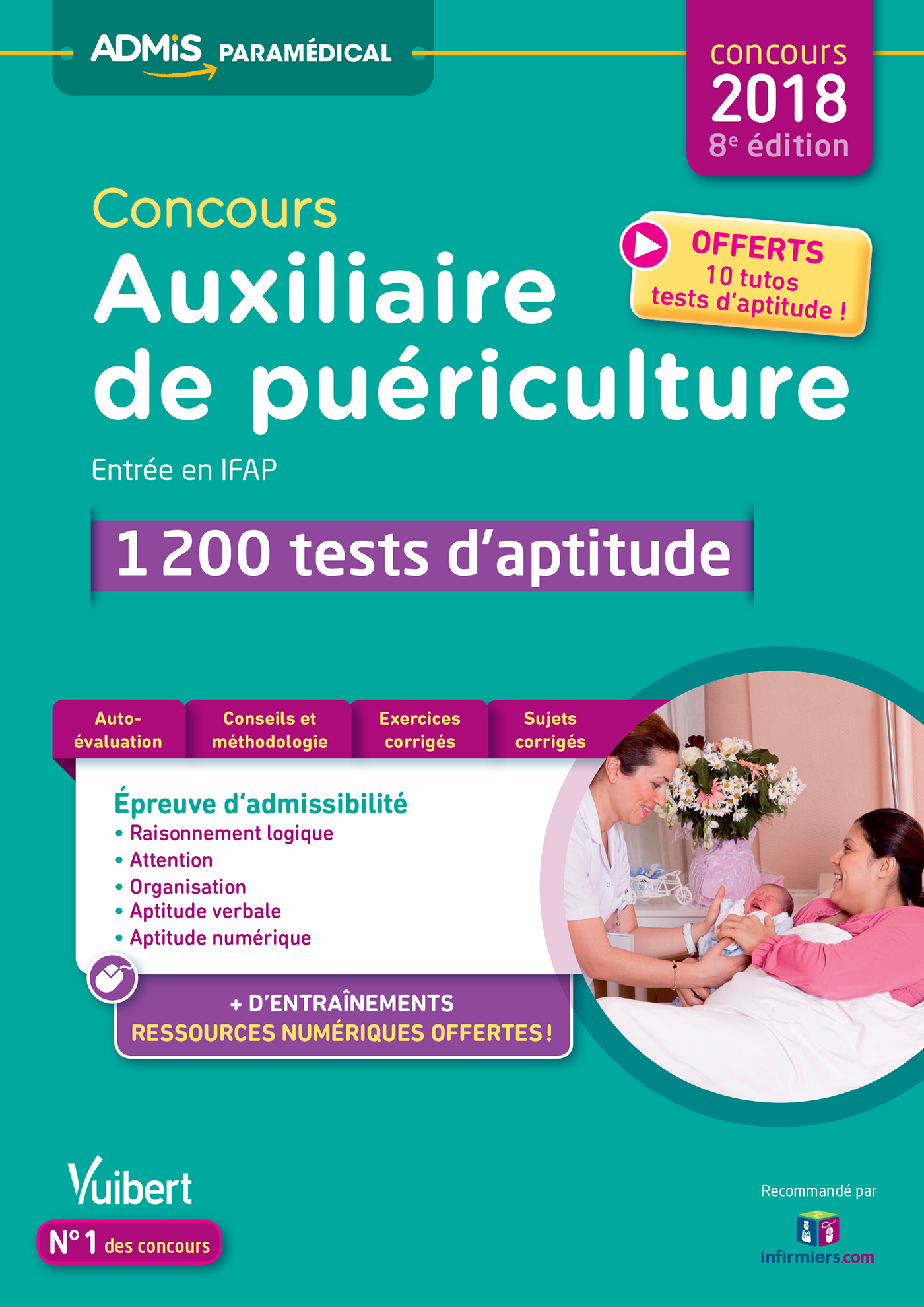Concours Auxiliaire de puériculture - Entrée en IFAP - 1200 tests d'aptitude