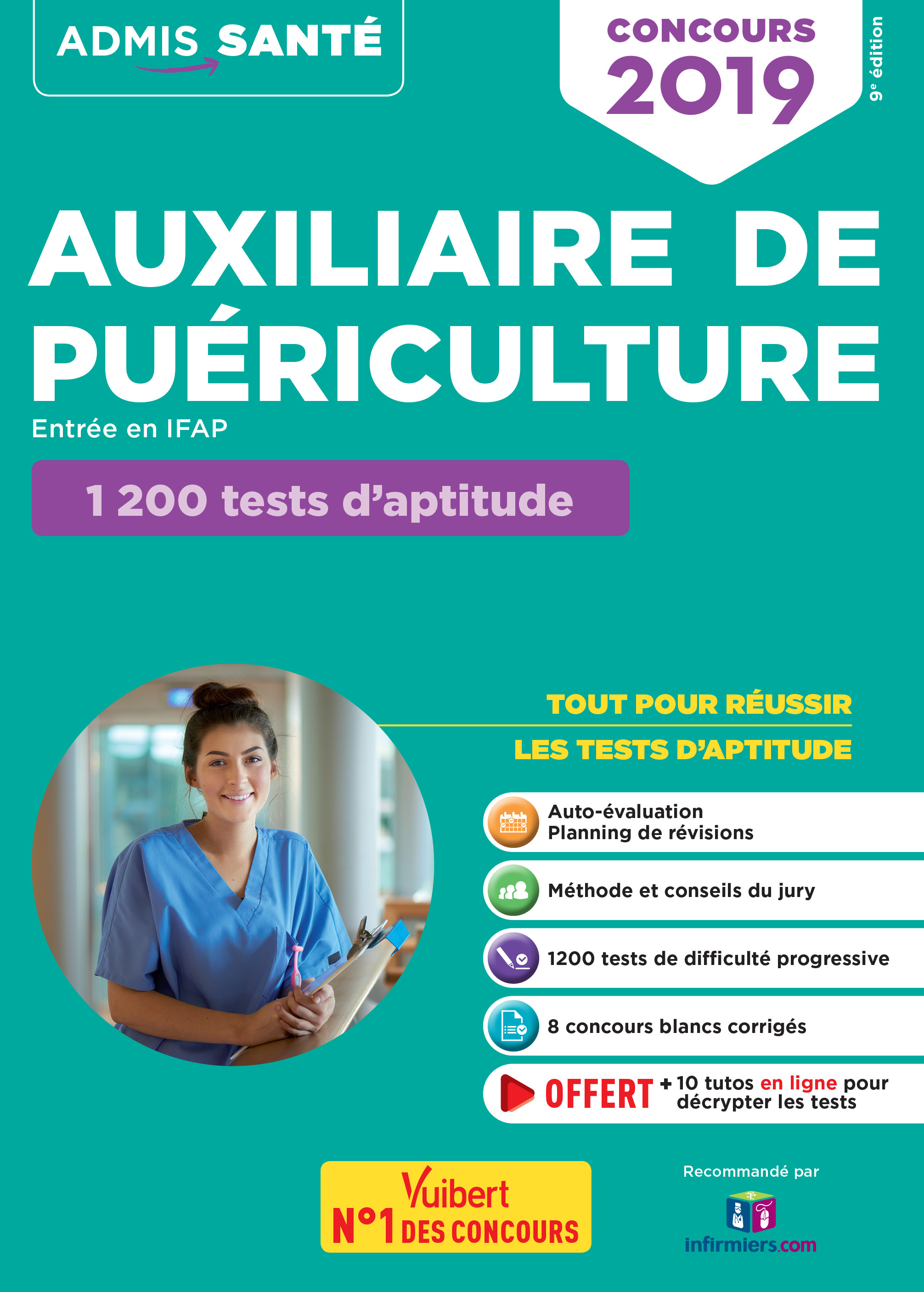 Concours Auxiliaire de puériculture - Entrée en IFAP -  1200 tests d'aptitude