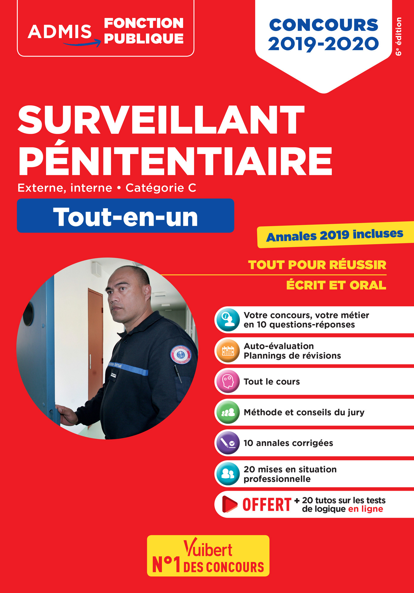 Concours Surveillant pénitentiaire - Catégorie C - Tout-en-un - Annales 2019 incluses