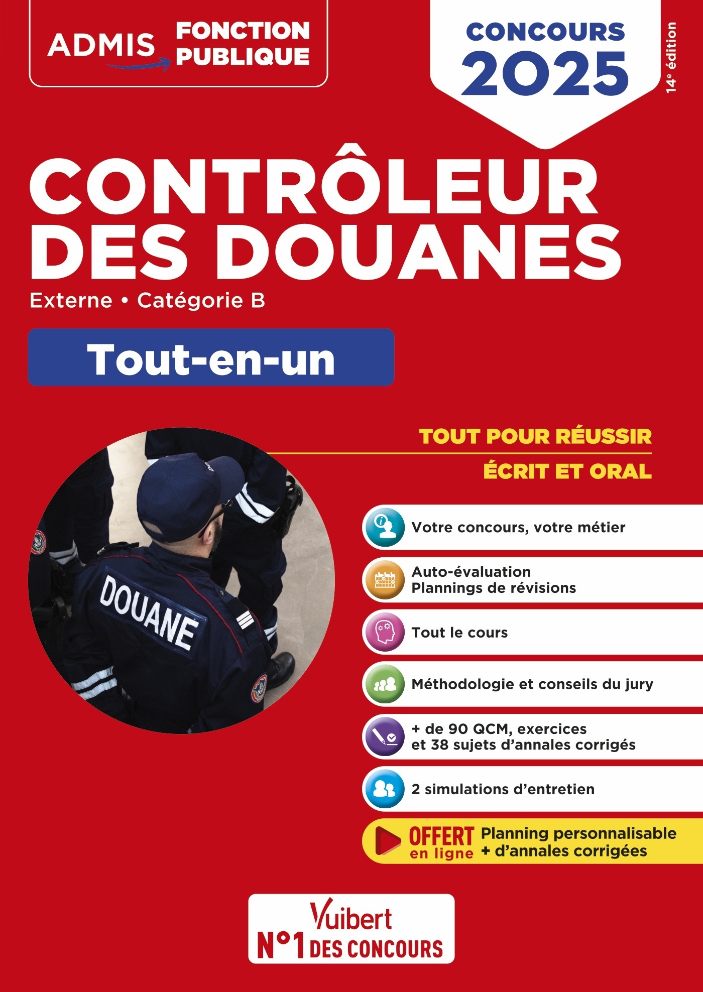 Concours Contrôleur des douanes - Catégorie B - Tout-en-un Branches opérations commerciales, surveillance et administration générale