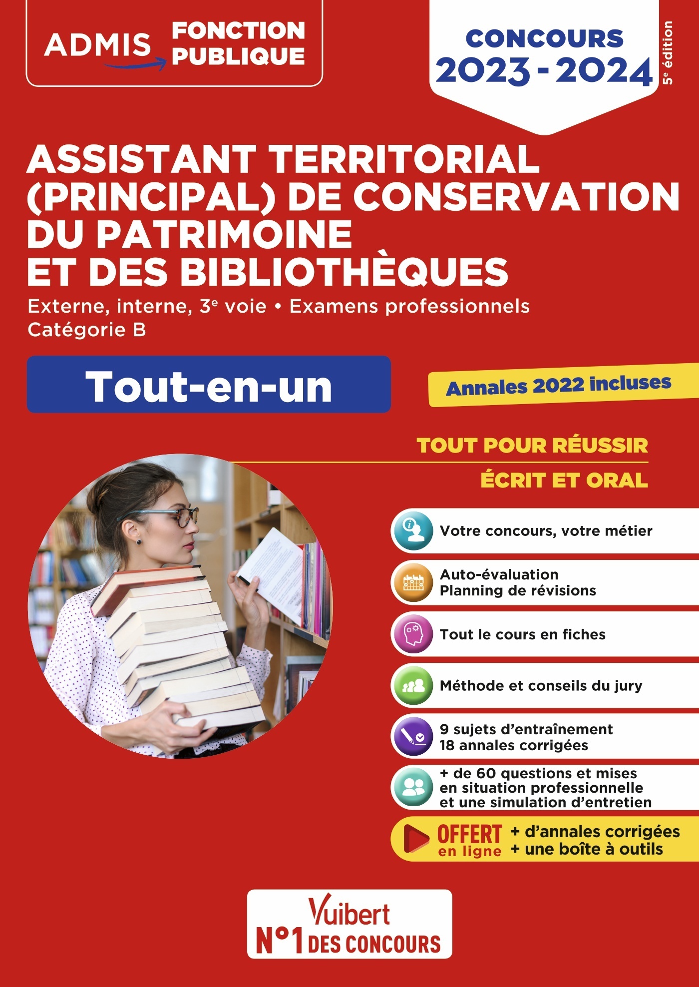 Concours Assistant territorial et Assistant principal de conservation du patrimoine et des bibliothèques - Catégorie B - Tout-en-un