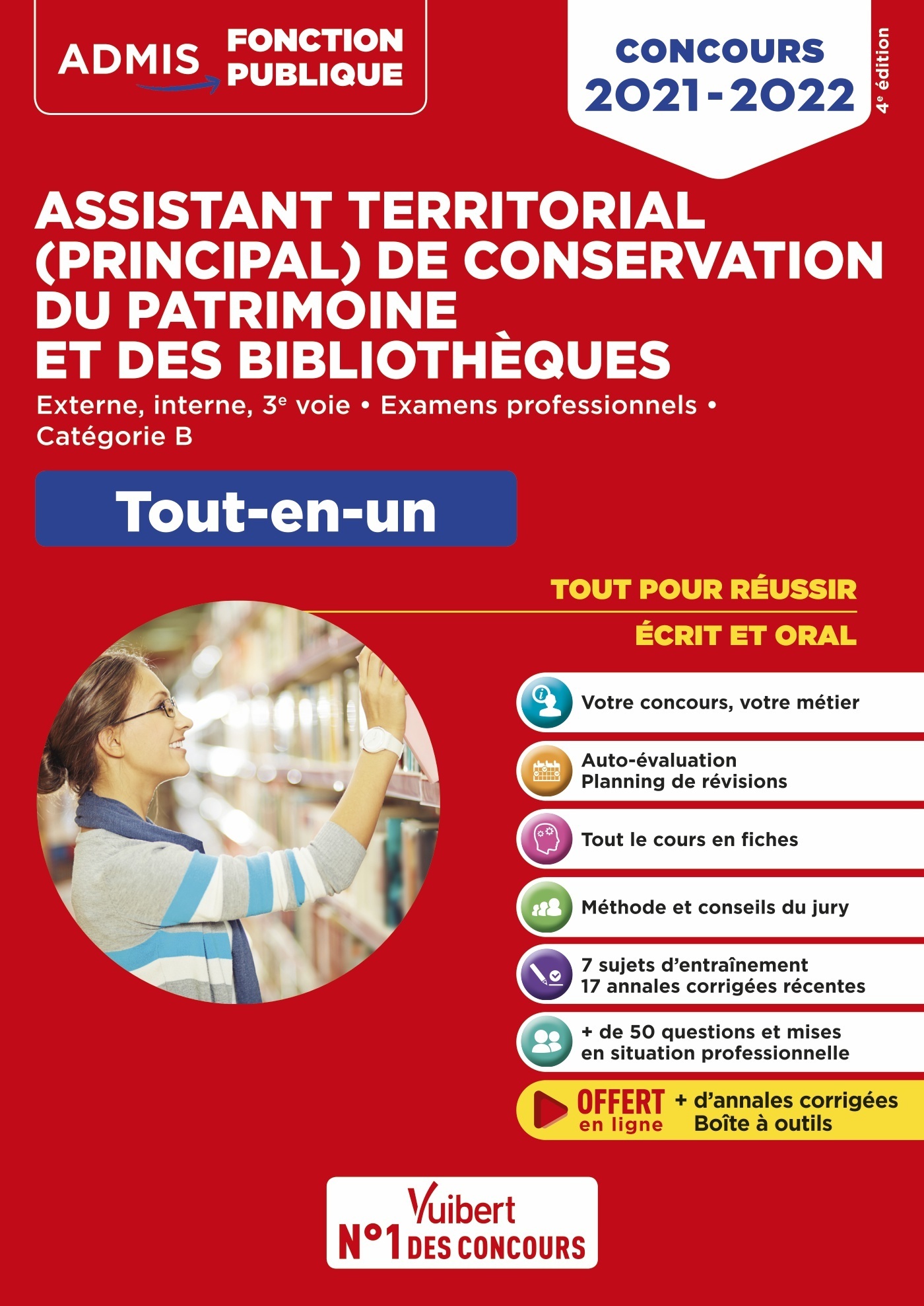 Concours Assistant territorial et Assistant principal de conservation du patrimoine et des bibliothèques - Catégorie B - Tout-en-un