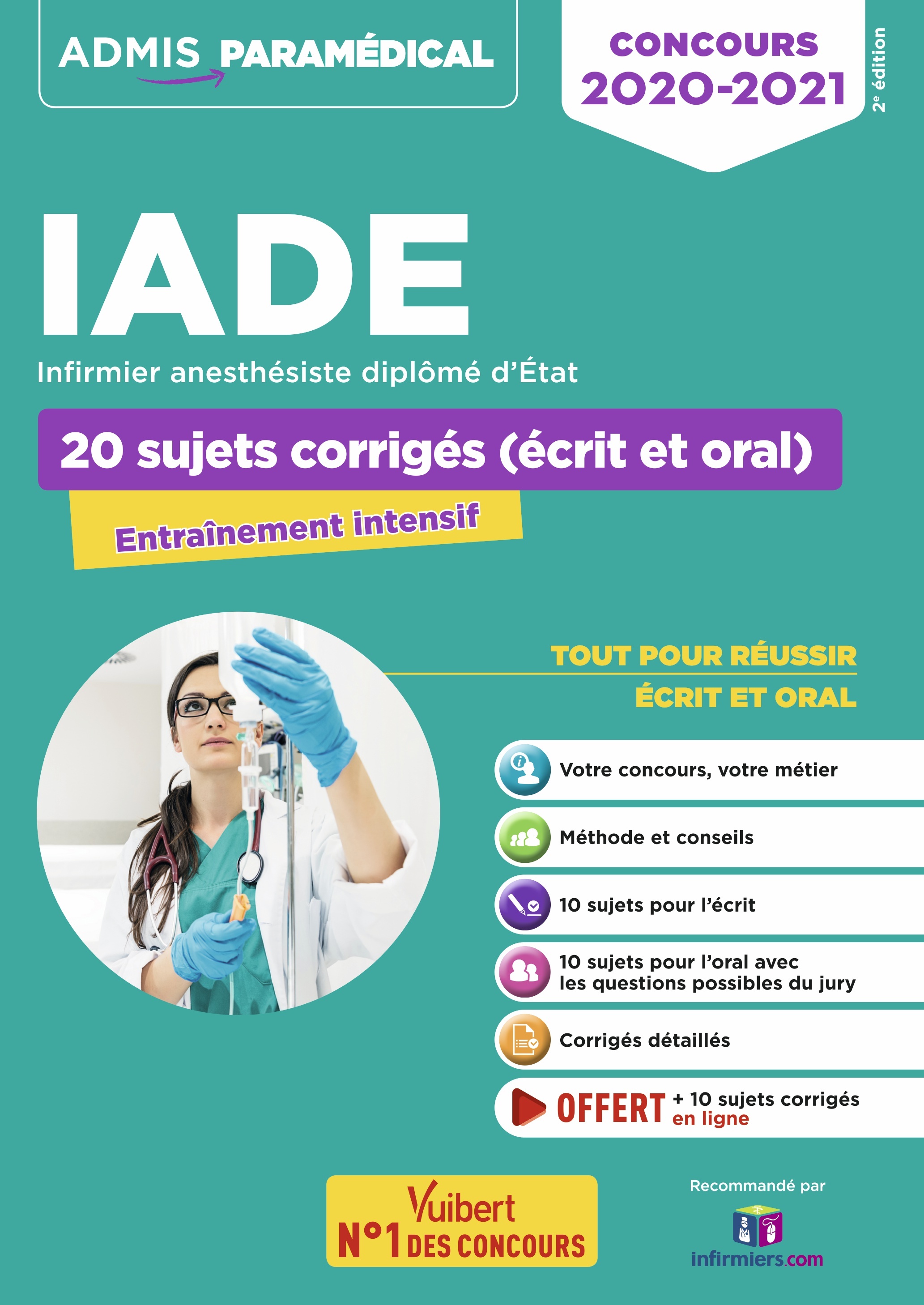 Concours IADE - 20 sujets corrigés (écrit et oral)