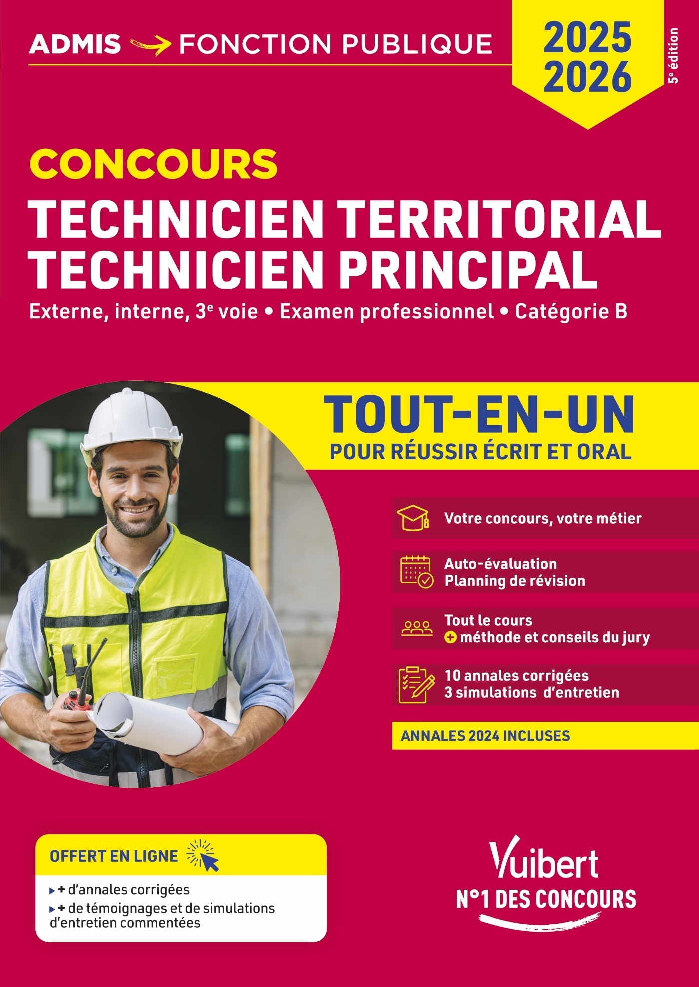 Concours Technicien territorial - Technicien principal - Catégorie B - Tout-en-un