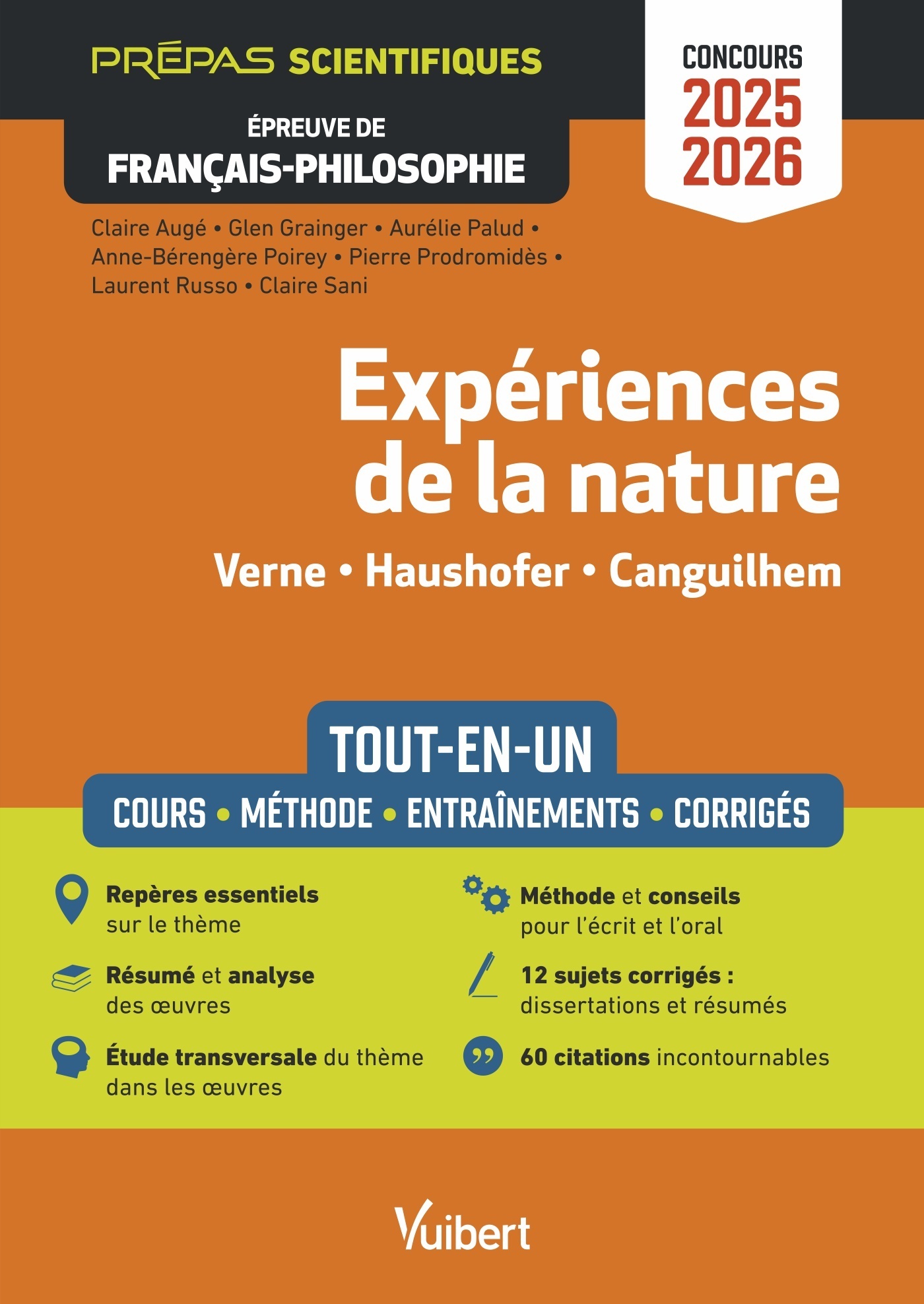 Expériences de la nature - Épreuve de français-philosophie - Prépas scientifiques - Concours 2025-2026